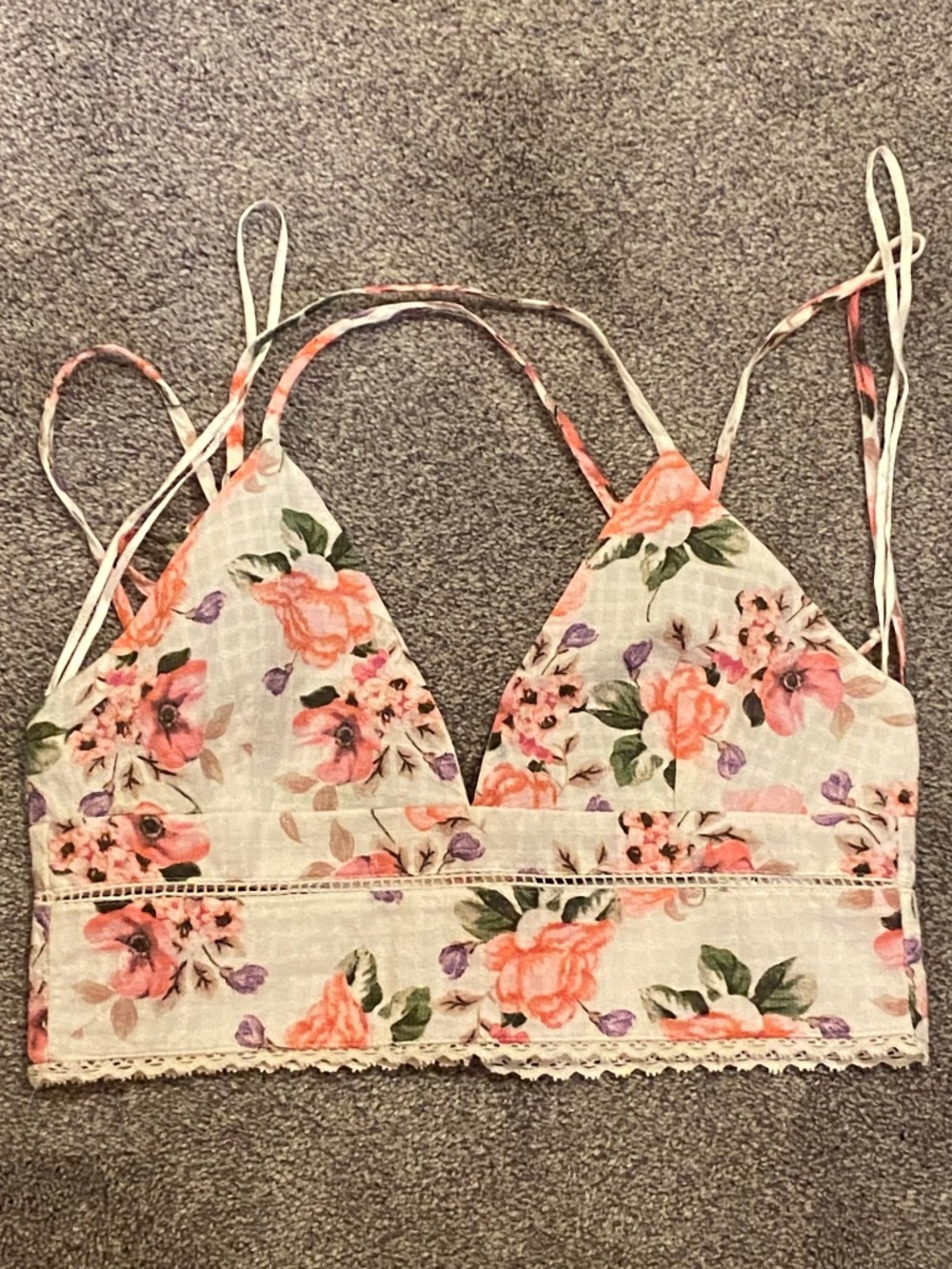 Zara floral bra top